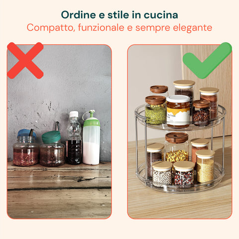 2er-Set drehbarer, wasserdichter 360°-Organizer mit 2 Ebenen für Kosmetik und Bad