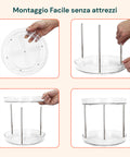 2er-Set drehbarer, wasserdichter 360°-Organizer mit 2 Ebenen für Kosmetik und Bad
