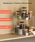 2er-Set drehbarer, wasserdichter 360°-Organizer mit 2 Ebenen für Kosmetik und Bad