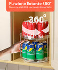 2er-Set drehbarer, wasserdichter 360°-Organizer mit 2 Ebenen für Kosmetik und Bad