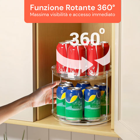 2er-Set drehbarer, wasserdichter 360°-Organizer mit 2 Ebenen für Kosmetik und Bad