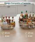 Drehbare Ablagen für Kosmetik und Küche – 2er-Set, wasserfest
