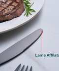 Sibilla Besteck - 24-teiliges Set aus elegantem schwarzem, satiniertem Edelstahl