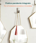Set moderne Spiegel mit Eisenrahmen – Raute, Rhombus und Pentagon