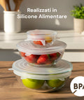 Dehnbare Silikondeckel – 6er-Set, Größen von 6 bis 19,6 cm, wiederverwendbar, BPA-frei