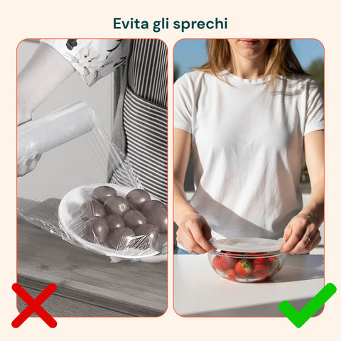 Dehnbare Silikondeckel – 6er-Set, Größen von 6 bis 19,6 cm, wiederverwendbar, BPA-frei