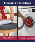 Set mit 6 weihnachtlichen Stuhlbezügen mit Weihnachtsmann – elastisch und dekorativ