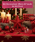 Rotes Weihnachtsdekorationsset – 102 Teile mit Stern und verschiedenen Ornamenten