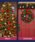 Rotes Weihnachtsdekorationsset – 102 Teile mit Stern und verschiedenen Ornamenten