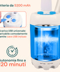Tragbare Campingdusche 5200 mAh - 120 Min. Betriebszeit und USB-Ladefunktion