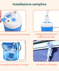 Tragbare Campingdusche 5200 mAh - 120 Min. Betriebszeit und USB-Ladefunktion