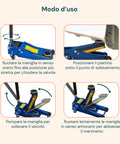 Hydraulischer Wagenheber mit 4 Tonnen Tragkraft, bidirektionalen Rädern und Sicherheitsventil