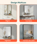 Spiegel mit MDF-Ablage 40x30 cm – Modernes Wanddesign