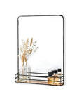Spiegel mit MDF-Ablage 40x30 cm – Modernes Wanddesign