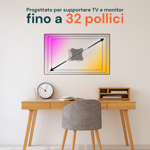 Wandhalterung für LED-/LCD-/Plasma-TV von 13” bis 32” Schwarz – Max. Traglast 15 kg