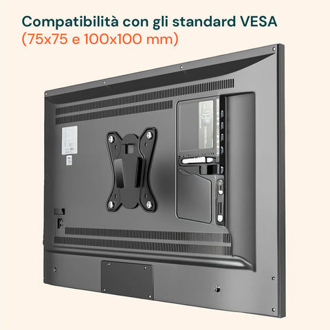 Wandhalterung für LED-/LCD-/Plasma-TV von 13” bis 32” Schwarz – Max. Traglast 15 kg
