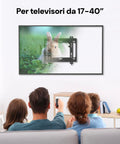 Feste schwarze Wandhalterung für Fernseher von 19 bis 42 Zoll