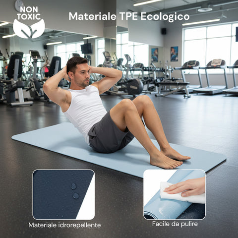 Rutschfeste Yoga- und Pilatesmatte – TPE mit Tragegurt