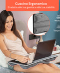 Avilia-Betttablett mit weichem und atmungsaktivem ergonomischem Kissen, passt sich den Beinen an und sorgt für maximale Stabilität und Komfort