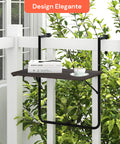 Platzsparender klappbarer Balkontisch 60x40cm mit einer Tragfähigkeit von bis zu 20kg, ideal für zwei Personen