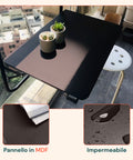 Vollständig zusammengeklappter Klapptisch mit einer Höhe von 99cm, platzsparendes Design aus robustem Metall zur einfachen Aufbewahrung