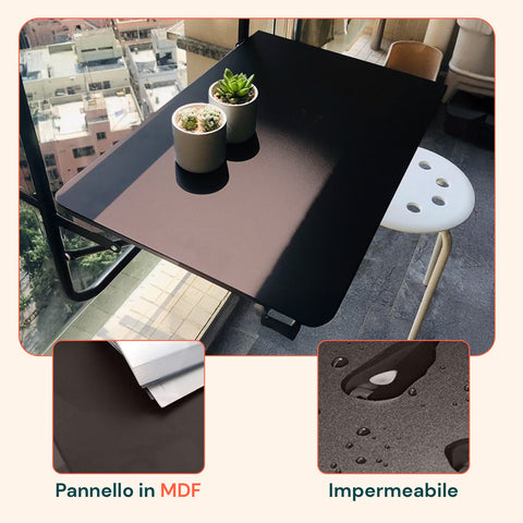Vollständig zusammengeklappter Klapptisch mit einer Höhe von 99cm, platzsparendes Design aus robustem Metall zur einfachen Aufbewahrung