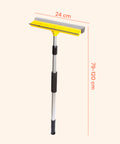 Fensterabzieher 24 cm mit ausziehbarem Griff – Fensterwischer aus PP und Aluminium 79–120 cm