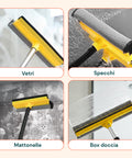 Fensterabzieher 24 cm mit ausziehbarem Griff – Fensterwischer aus PP und Aluminium 79–120 cm
