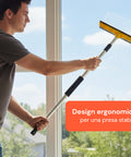 Fensterabzieher 24 cm mit ausziehbarem Griff – Fensterwischer aus PP und Aluminium 79–120 cm