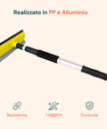 Fensterabzieher 24 cm mit ausziehbarem Griff – Fensterwischer aus PP und Aluminium 79–120 cm