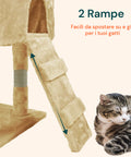 Kratzbaum für Katzen, 170 cm, mit Katzenhöhle, Gittern und Montagezubehör