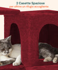 Kratzbaum für Katzen, 170 cm, mit Katzenhöhle, Gittern und Montagezubehör