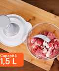 Tragbarer Quttin-Gemüsezerkleinerer 18x1 x22 cm, ideal für Fleisch und Gemüse