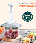 Tragbarer Quttin-Gemüsezerkleinerer 18x1 x22 cm, ideal für Fleisch und Gemüse