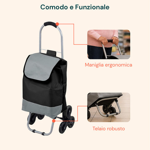 Bequemer und funktionaler Einkaufswagen mit ergonomischem Griff und stabilem Rahmen, praktisches Design für mühelosen täglichen Transport