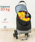 Robuster und langlebiger Einkaufswagen mit 20 kg Fassungsvermögen, perfekt für den Wocheneinkauf und den täglichen Transport sperriger Gegenstände