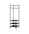 Avilia Eck-Kleiderständer mit 3 Ablagen, platzsparendes modernes Design, freistehend, 180x45x45cm, EAN 8056819052633