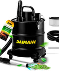 Daimann Aschesauger 20 l 800 W mit waschbarem HEPA-Filter, schwenkbaren Rollen, für Ofen, Grill und Kamin, mit flexiblem feuerfestem Stahlschlauch EAN-8056590070093