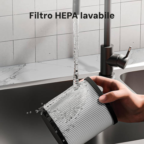 Daimann Aschesauger 20 l 800 W mit waschbarem HEPA-Filter, schwenkbaren Rollen, für Ofen, Grill und Kamin, mit flexiblem feuerfestem Stahlschlauch EAN-8056590070093