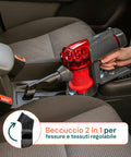 Handstaubsauger für Auto und Sofa mit 2-in-1-Düse für Fugen und Textilien, verstellbares Zubehör für eine gründliche Reinigung