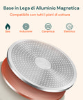 Magnetischer Boden aus einer Aluminiumlegierung, kompatibel mit allen Herdarten: Gas, Induktion, Ceran und Elektro