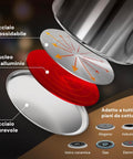 Avilia Komplettes Topfset Diana, 12-teilig, aus Edelstahl, modernes Design, geeignet für Induktion, Gas und Elektroherde, EAN-8056897151778