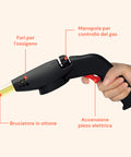 Professioneller Gaslötkolben 1,1 kW mit Gaskartusche mit 7/16-Zoll-Gewinde