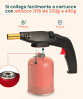 Professioneller Gaslötkolben 1,1 kW mit Gaskartusche mit 7/16-Zoll-Gewinde