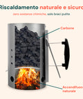 Kaminanzünder für Holzkohlegrill mit PP-Griff