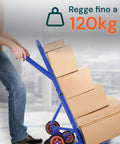 Treppen-Transportwagen mit einer maximalen Tragfähigkeit von 120 kg, blau