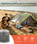 Perfekte Lösung für Campingaktivitäten mit Zelt, einfach zu verwendende, sichere und praktische Kartusche zum Kochen im Freien