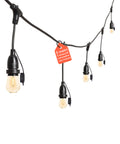 Lichterkette mit 5 E27-Lampenfassungen, 5 m, schwarz