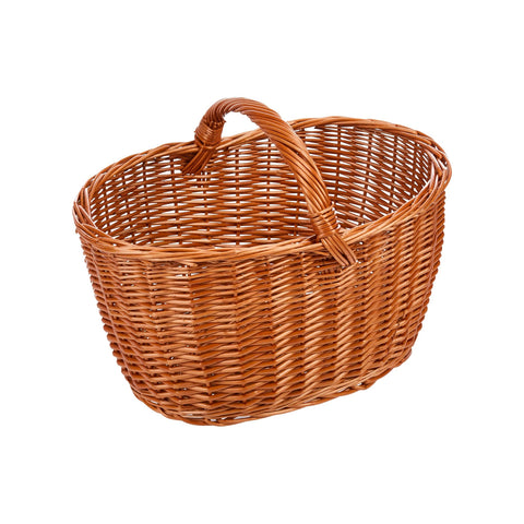 Korb für Brennholz oder Picknickkorb 35x50 cm aus Weidengeflecht mit Griffen und großem Fassungsvermögen Ean-8023755045432