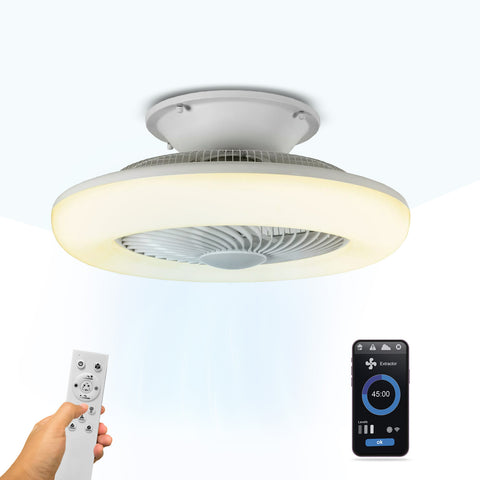 Dimmbarer Smart-Deckenventilator mit WLAN, Fernbedienung und Tuya-App